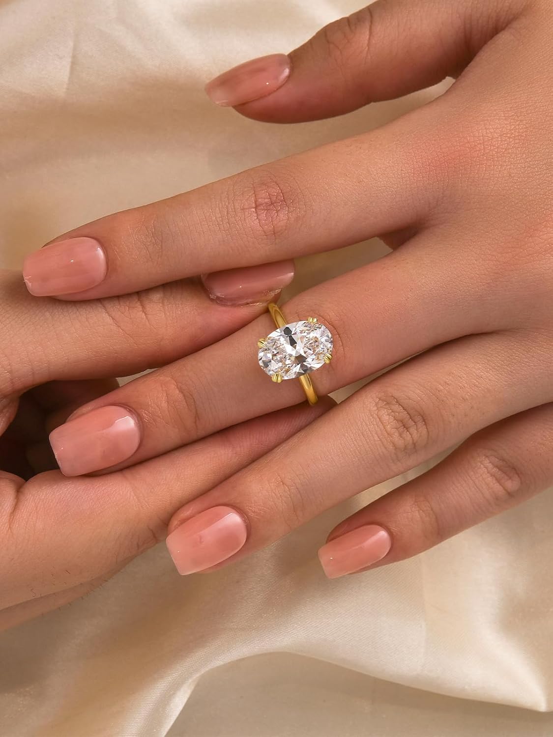 5CT Stunning Oval Cut Engagement Ring for Women, 925 Sterling Silver 5A Grade Cubic zirconia Promise Ring - Image 7