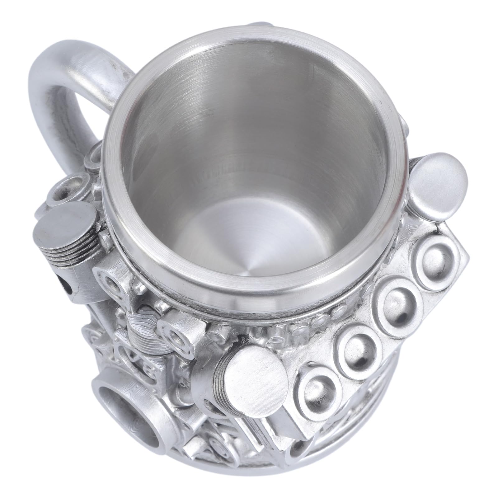 yanwuwa Automotive Engine Pattern Coffee Cup Stainless Steel Inner Layer Drinking Mug Mechanical Theme Drinkware for Home Rustproof Stainless Steel Water Mug