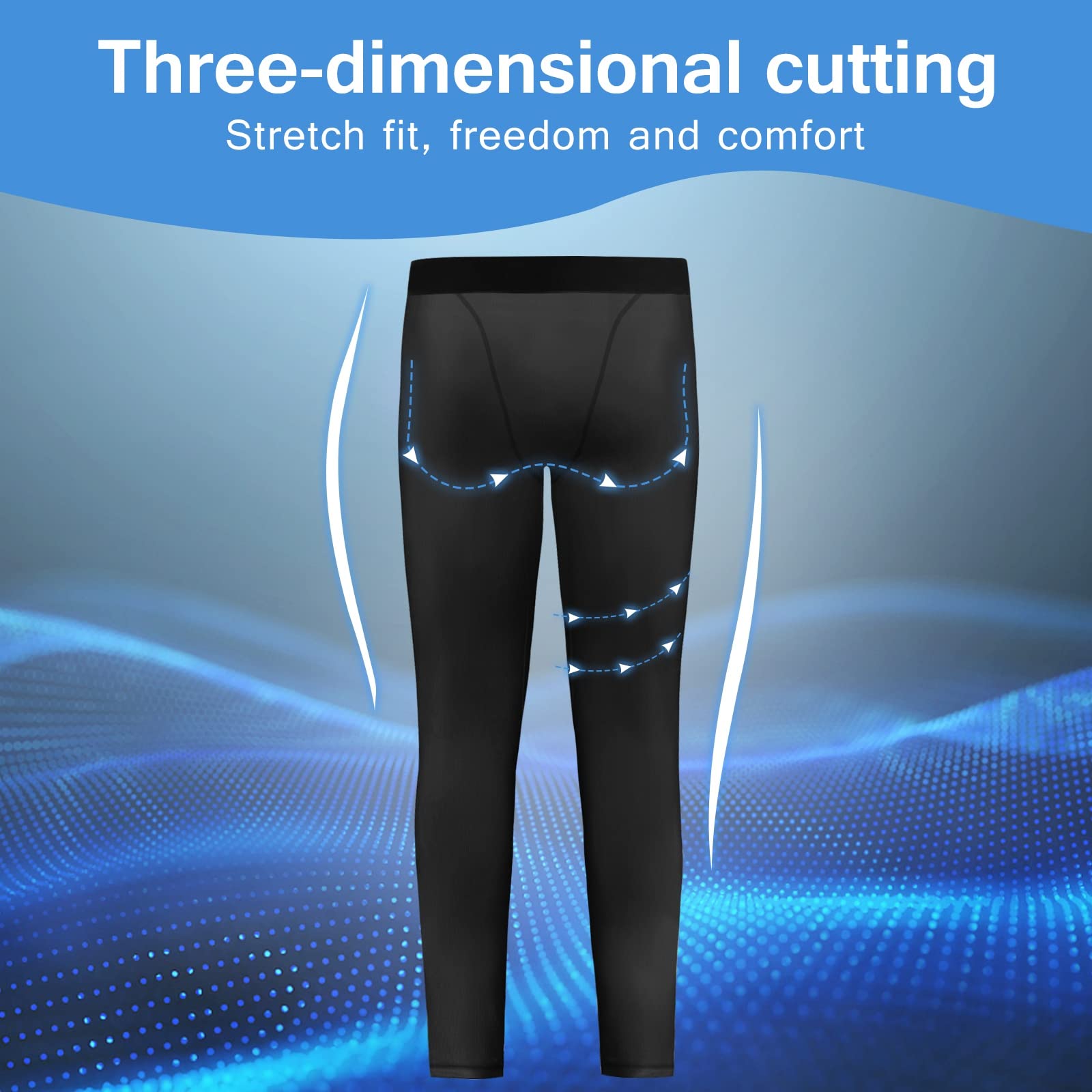 2-Pack Garçons Pantalons de Compression Leggings Collants Enfants Jeunes Sports sous-vêtements sous-vêtements sous-vêtements Équipement Sportif