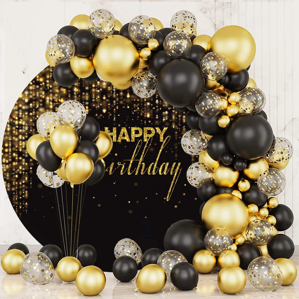 Telón de fondo redondo de 7.5 x 7.5 pies, diseño de arco bokeh, fondo de arco bokeh, fondo de arco para fotografía, niños, adultos, decoración de fiesta de cumpleaños, accesorios de cabina de