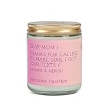 &OpenCurlyQuote;Dear Mom’ Coconut Soy Wax Candle Jar &vert; Premium Hand Poured & Long Burning &vert; Jasmine & Neroli Scent &vert; Phthalate-Free &vert; Gifts for Mom - 7&period;8 Oz