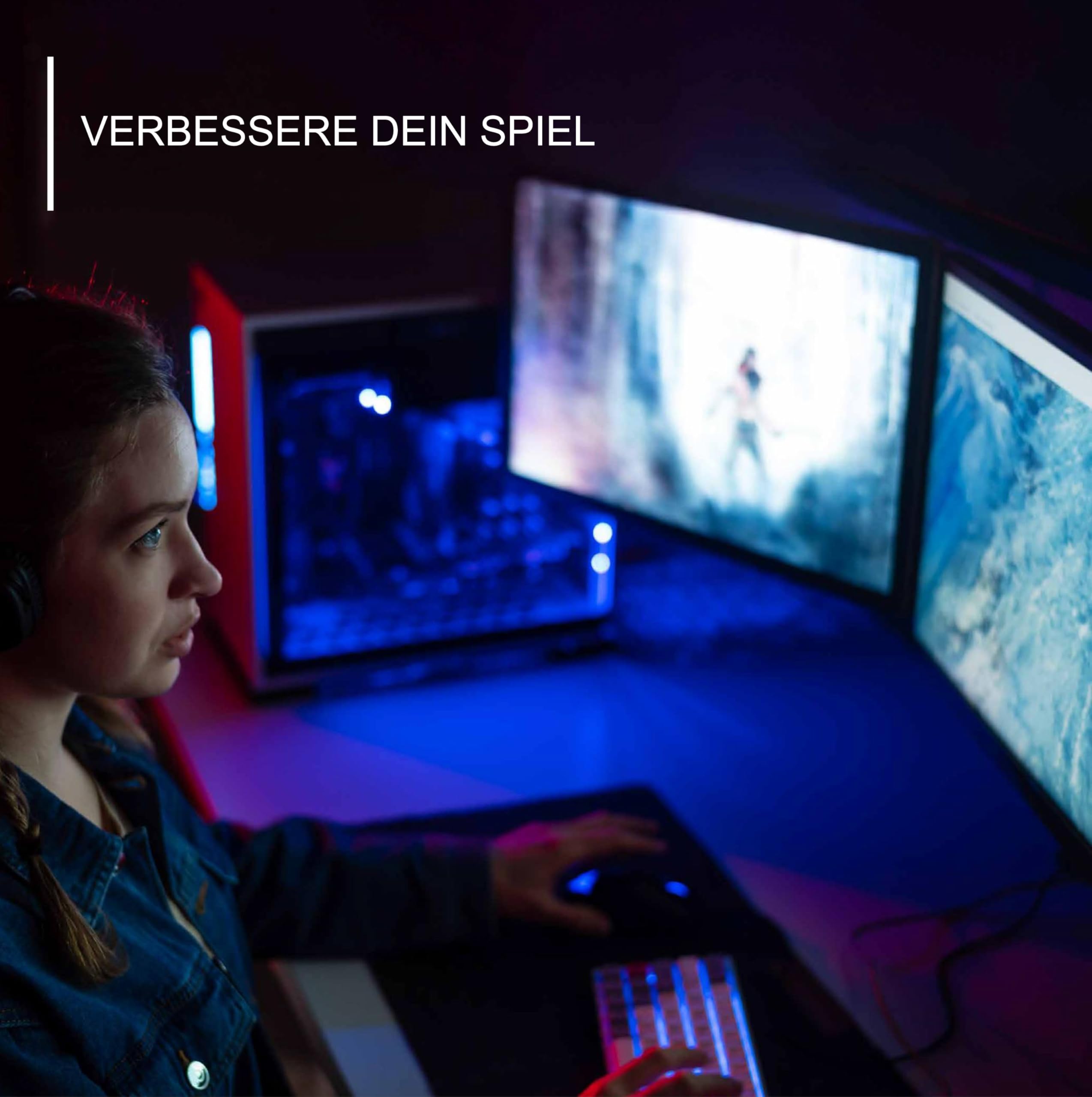 Invision Monitor Halterung für 19-32 Zoll Bildschirme - VESA 75 & 100 mm - Schreibtischklemme Ständer - Höhenverstellbar Neigungen Schwenken Dreht - Erhöhte Tragfähigkeit von 2-9 kg - MX400 Doppelarm