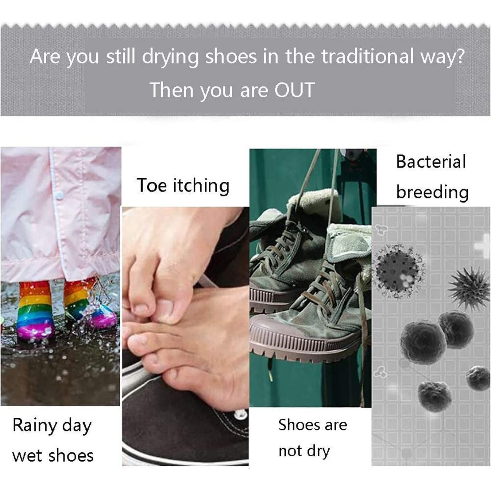 Asciugatrice elettrica per scarpe ad asciugatura rapida e riscaldamento per stivali e guanti, protezione contro il surriscaldamento, riscaldamento rapido, ideale per scarpe bagnate, essenziale per