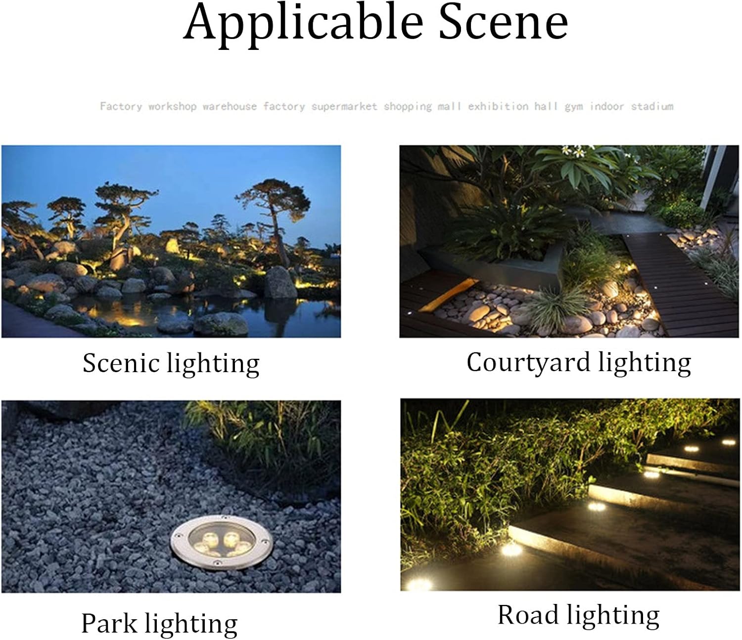 SHOWERRING Round LED Underground Light Outdoor In-Ground Lights Embedded Landscape Light IP66 Waterproof Buried Lights for Landscape Decoration, Garden, Patio, Sidewalk Lighting, 4 Pack (Color