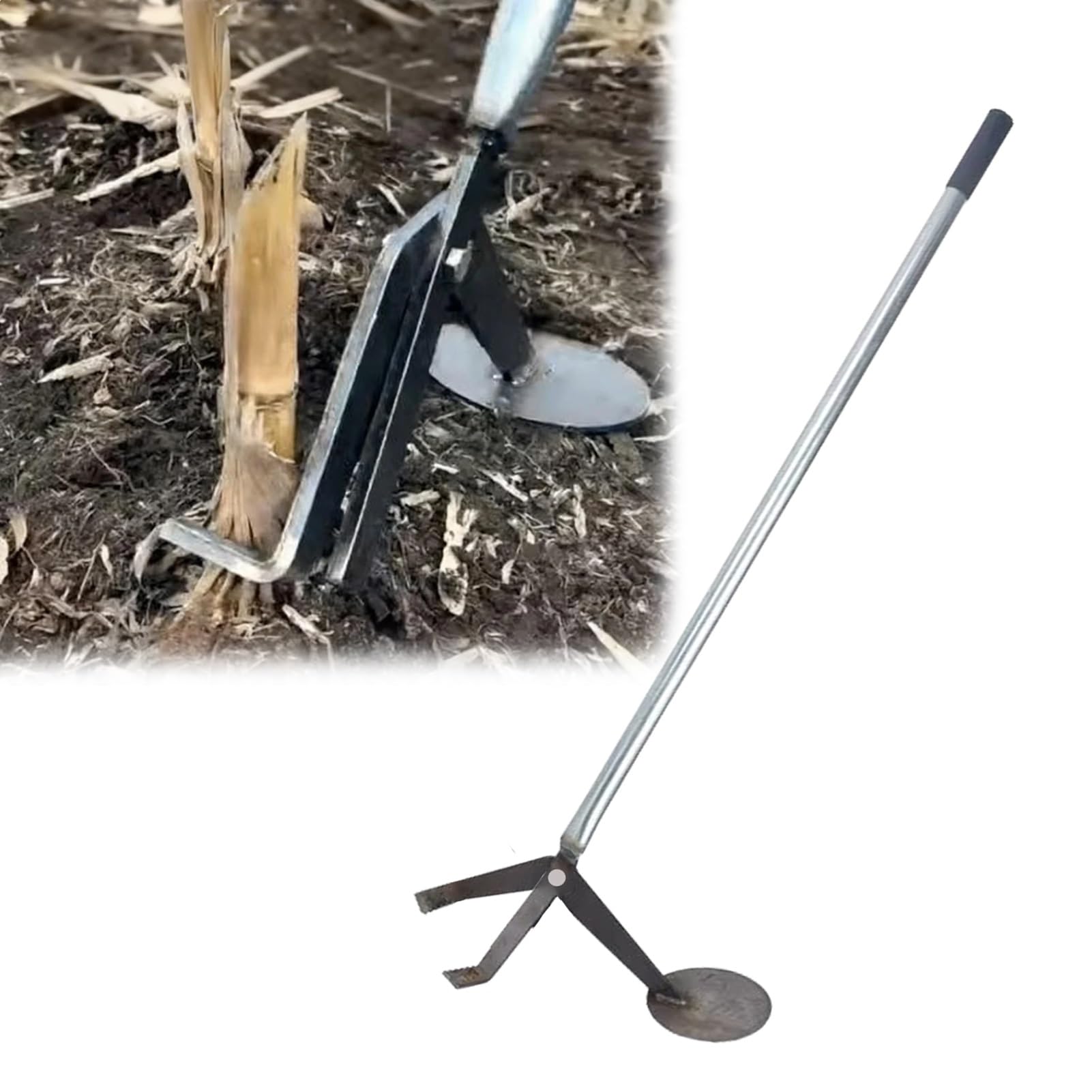 Sxykxydl Stand Up Weeder Tool, Long Handle Root Extractor For Garden Weeding, Uprooting Puller For Corn Stalks And Weeds