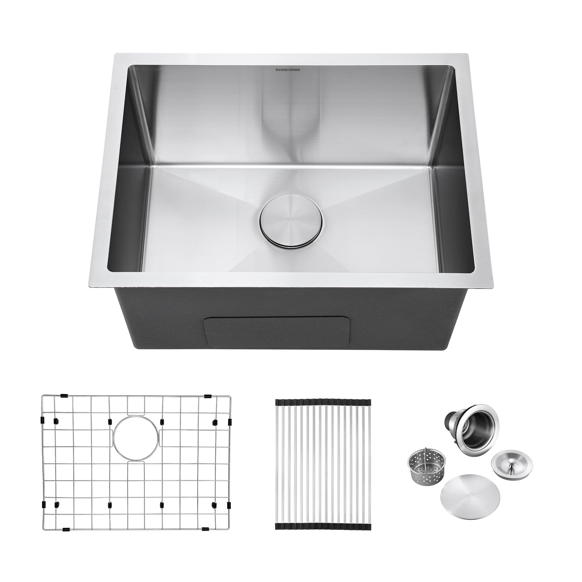 24-inch Undermount Laundry Utility Sink, Stainless Steel