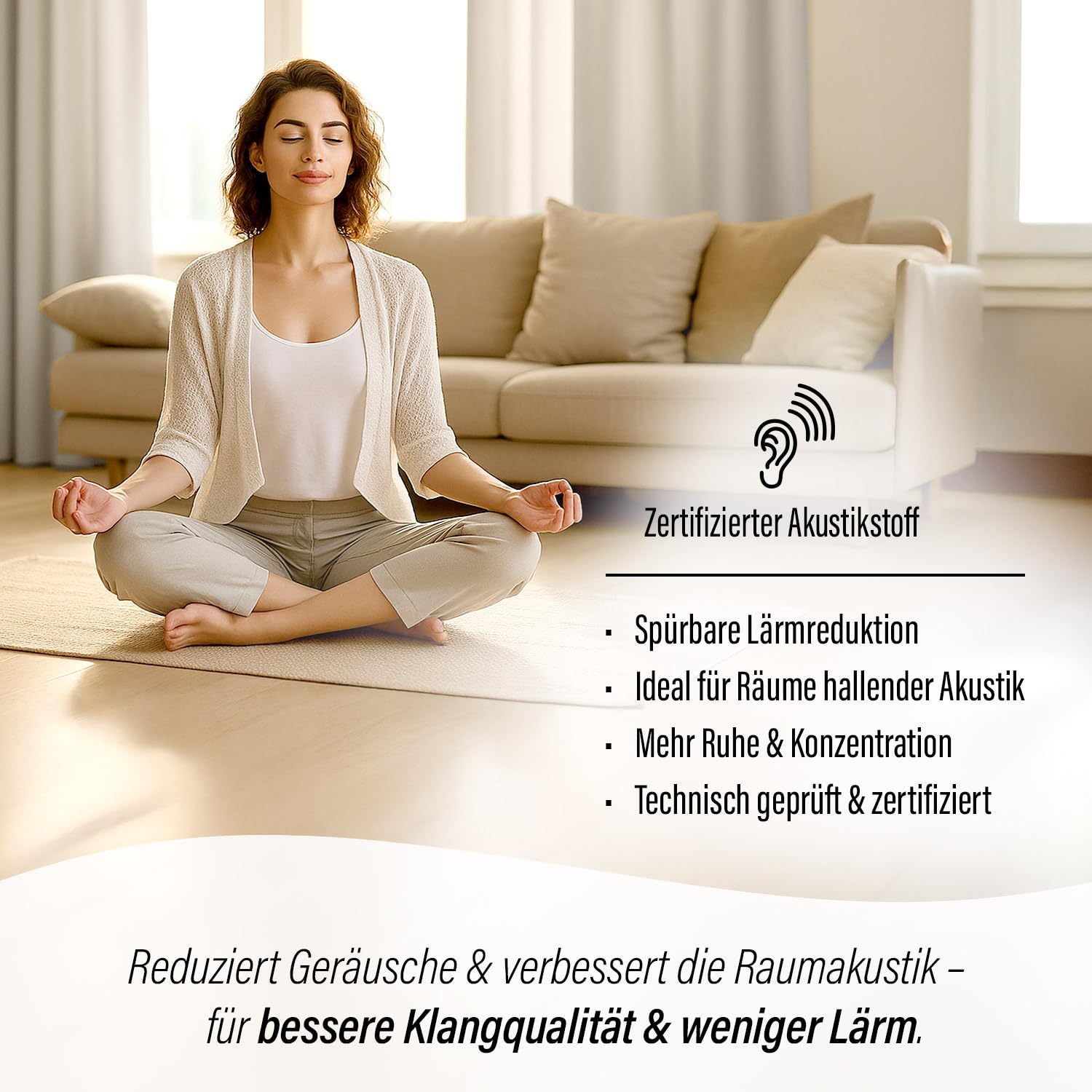 Homing Vorhang Kim Creme 2er Set | Verdunkelungsvorhang inkl. Multifunktionsband | Thermovorhang Hitzeschutz | Akustikvorhang Schalldämmung | Vorhang Blickdicht | Blackout Curtain | 140x245 cm