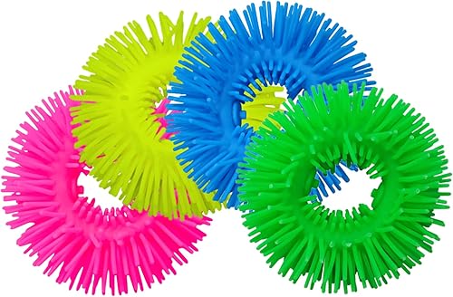 Miniatura 3 de Paquete de 4 pulseras sensoriales esponjosas, juguetes elásticos y suaves para aliviar el estrés para niños