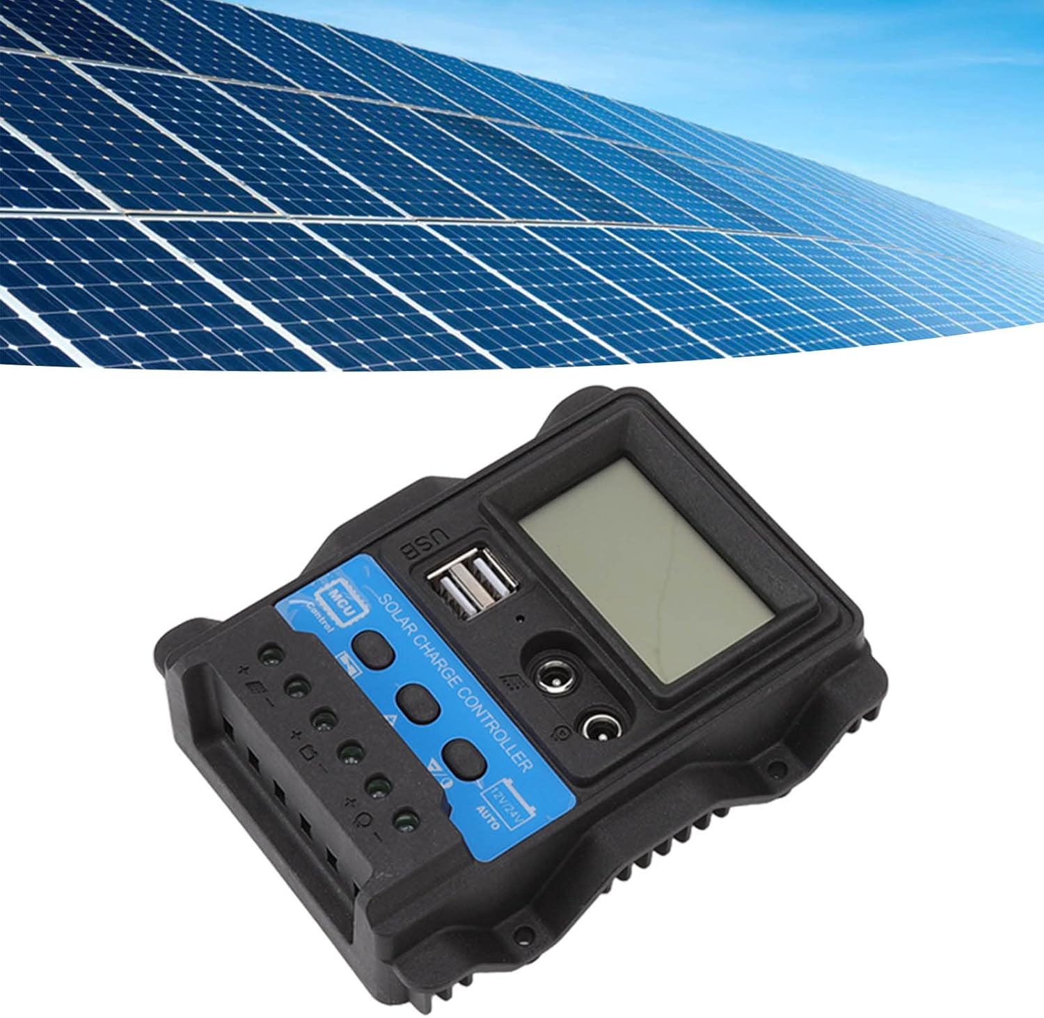 YOUTHINK Solar Charge Controller in a solar panel setup