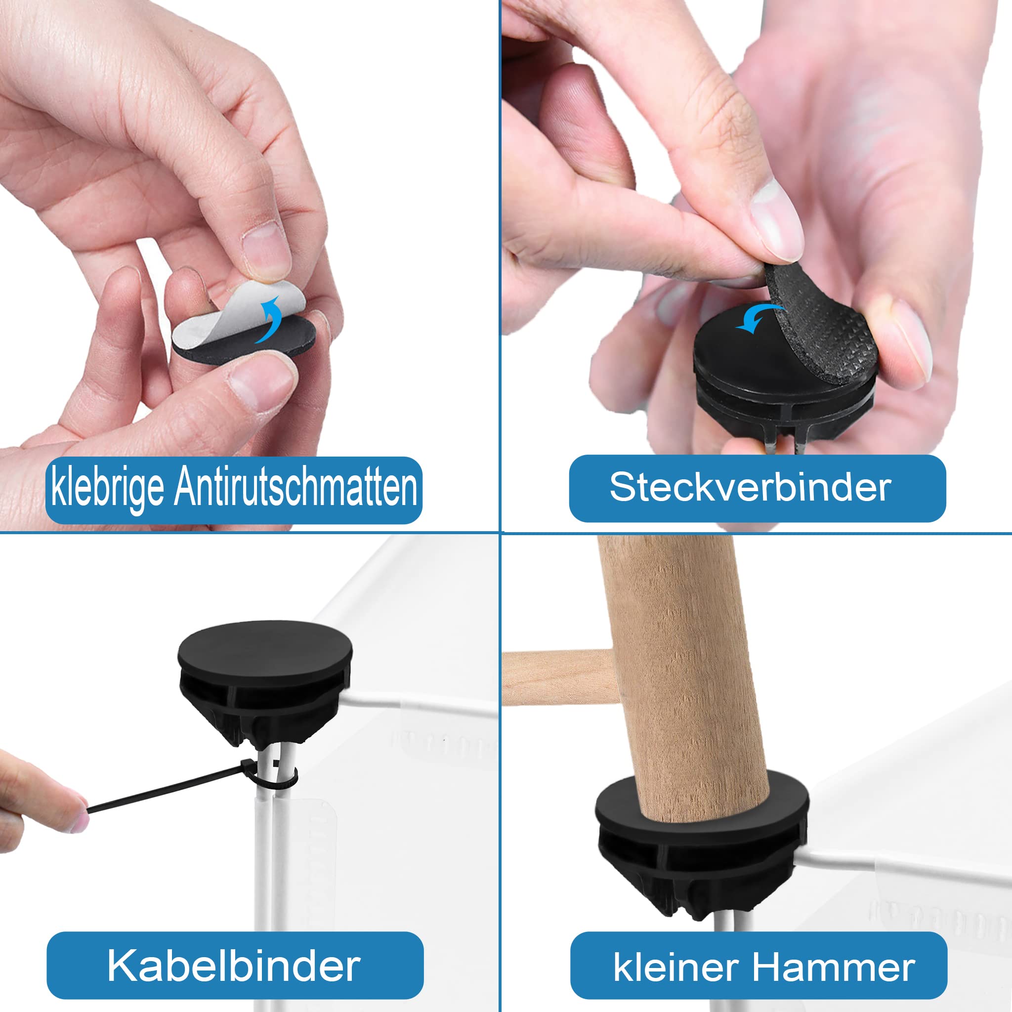 Aufun Wybieg dla królików z drzwiczkami Klatki plastikowe DIY dla małych zwierząt Wybieg wewnętrzny, dla małych zwierząt, świnek morskich, chomików, 145x75x48cm, Biały