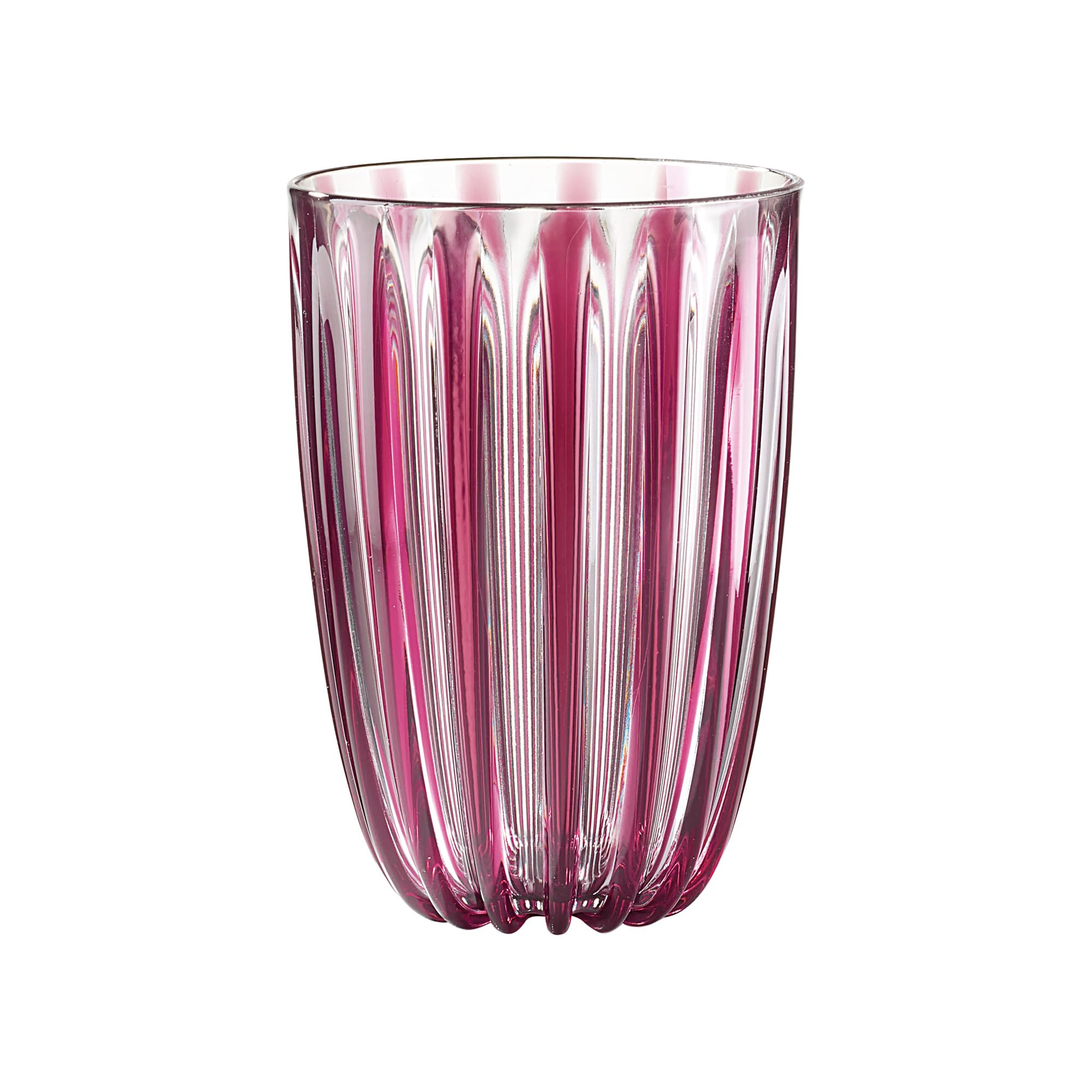 Guzzini - Tall Glass in bio-Based Plastic, Amethyst, Turtleneck