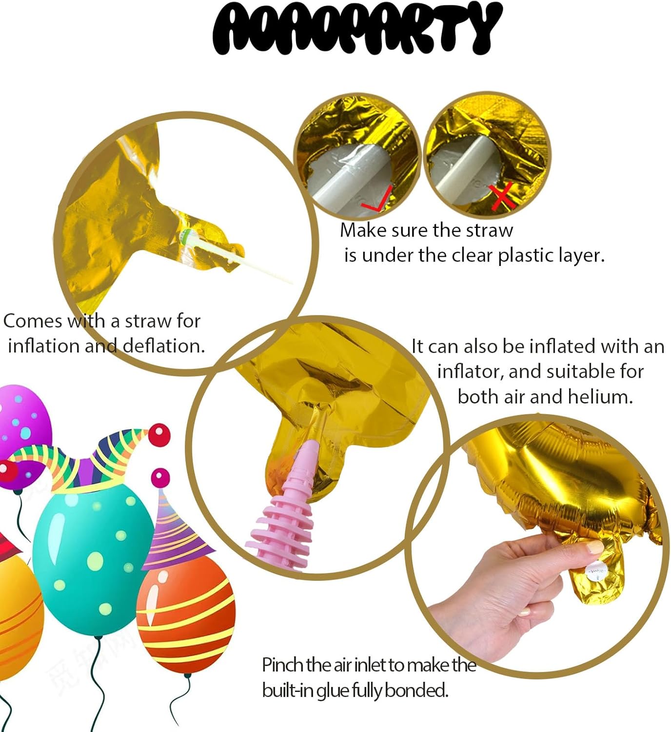 Letter Balloons 40Inch Large Giant big Foil Mylar Gold Balloons Q for Birthday Party Decorations