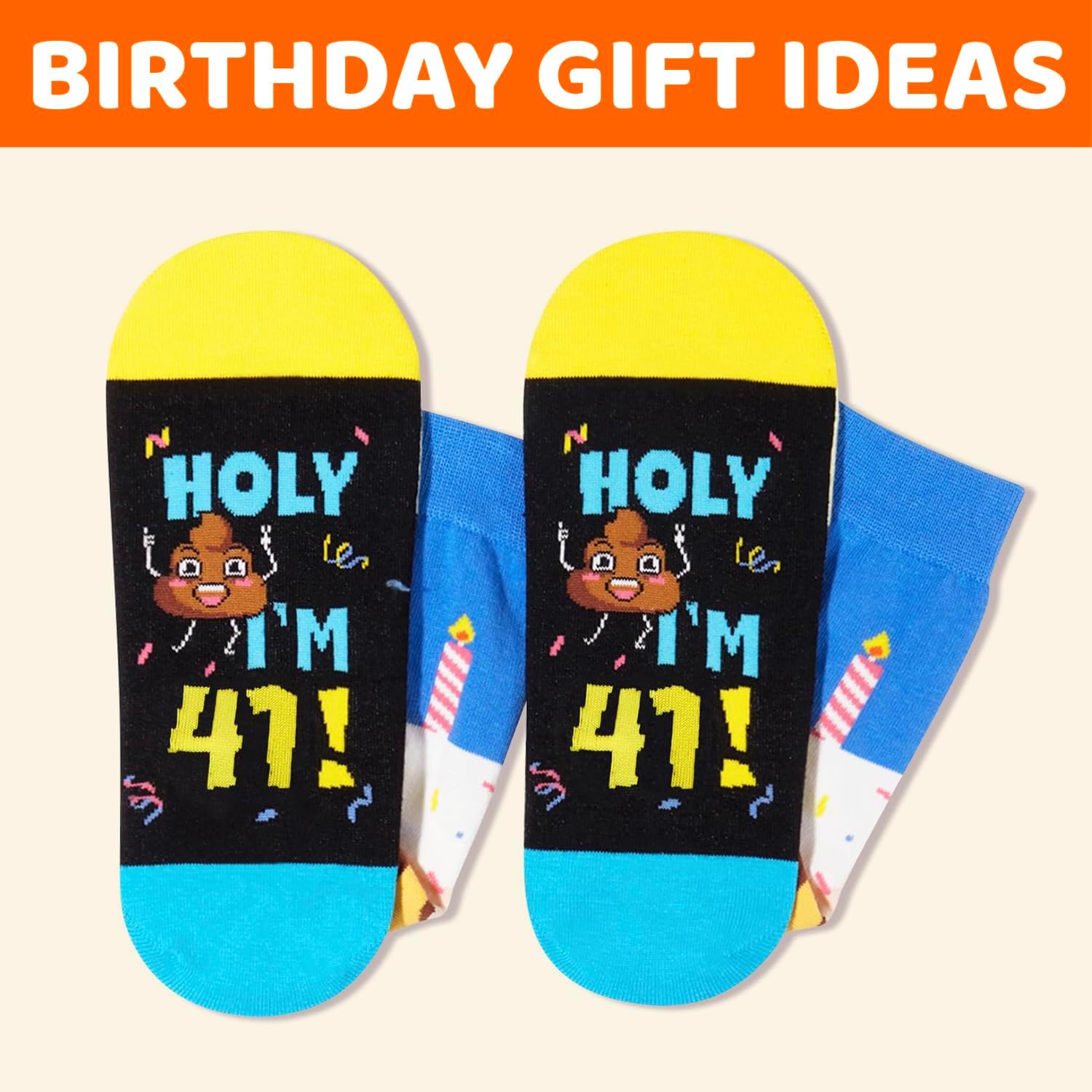 HAPPYPOP Birthday Gift Ideas - 50th Birthday Gifts for Women Man Her Him, Funny Bday Socks - Image 4