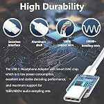 USB C Headphone Adapter iPhone 17 Dongle Type C to 3.5mm Jack Audio Adapter iPhone 16 USBC to Aux Adapter Compatible with iPhone 15, MacBook Pro/Air, Chromebook, Galaxy 2 Pack