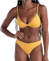 Biquini Fio Dental Top Triângulo Bojo Removível Praia Uv She