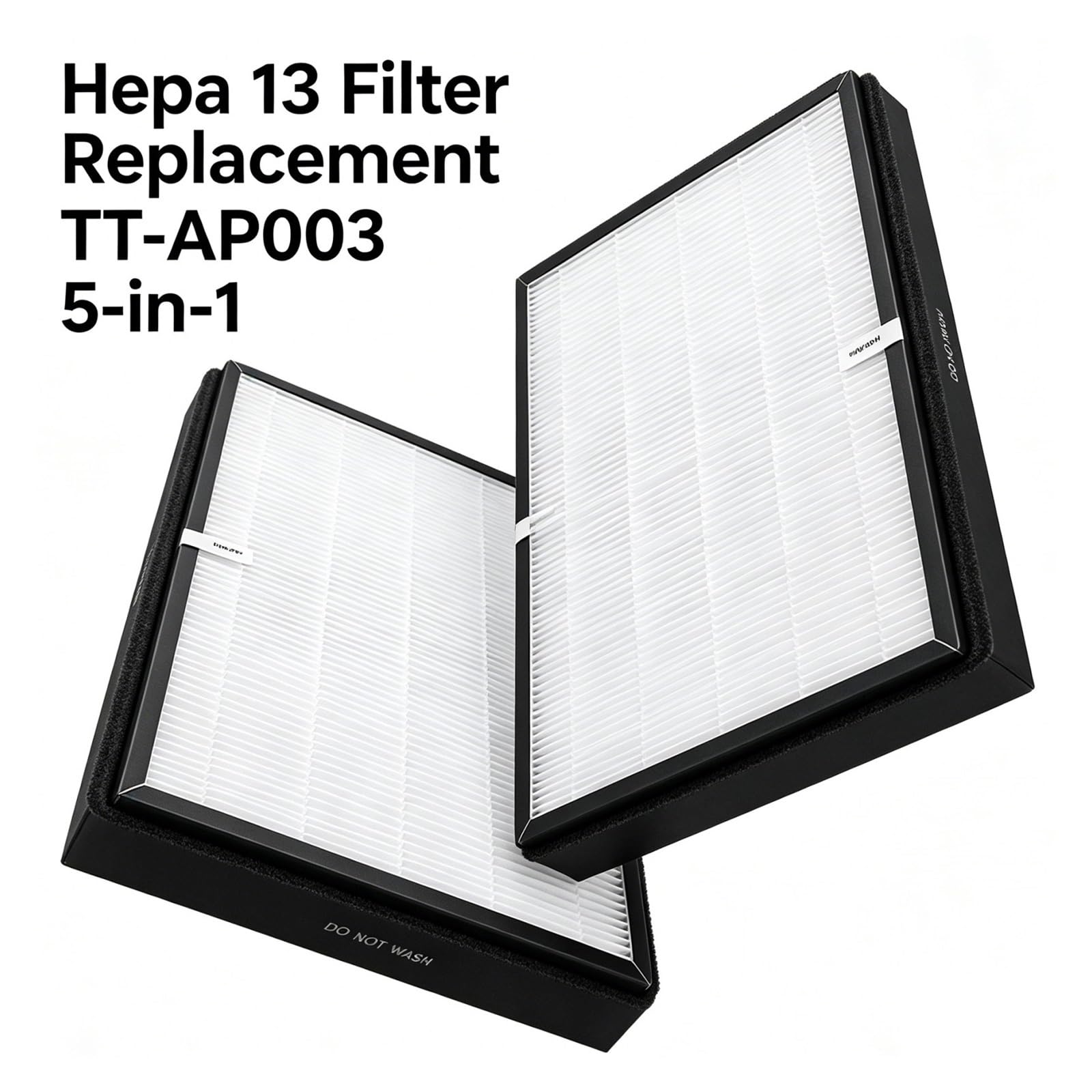 Filtro HEPA, Compatible With TaoTronics, For TT-AP003, Paquete De 2 5 En 1 | Elemento filtrante purificador de aire de repuesto, pieza de olor for eliminación de polvo de carbón activado