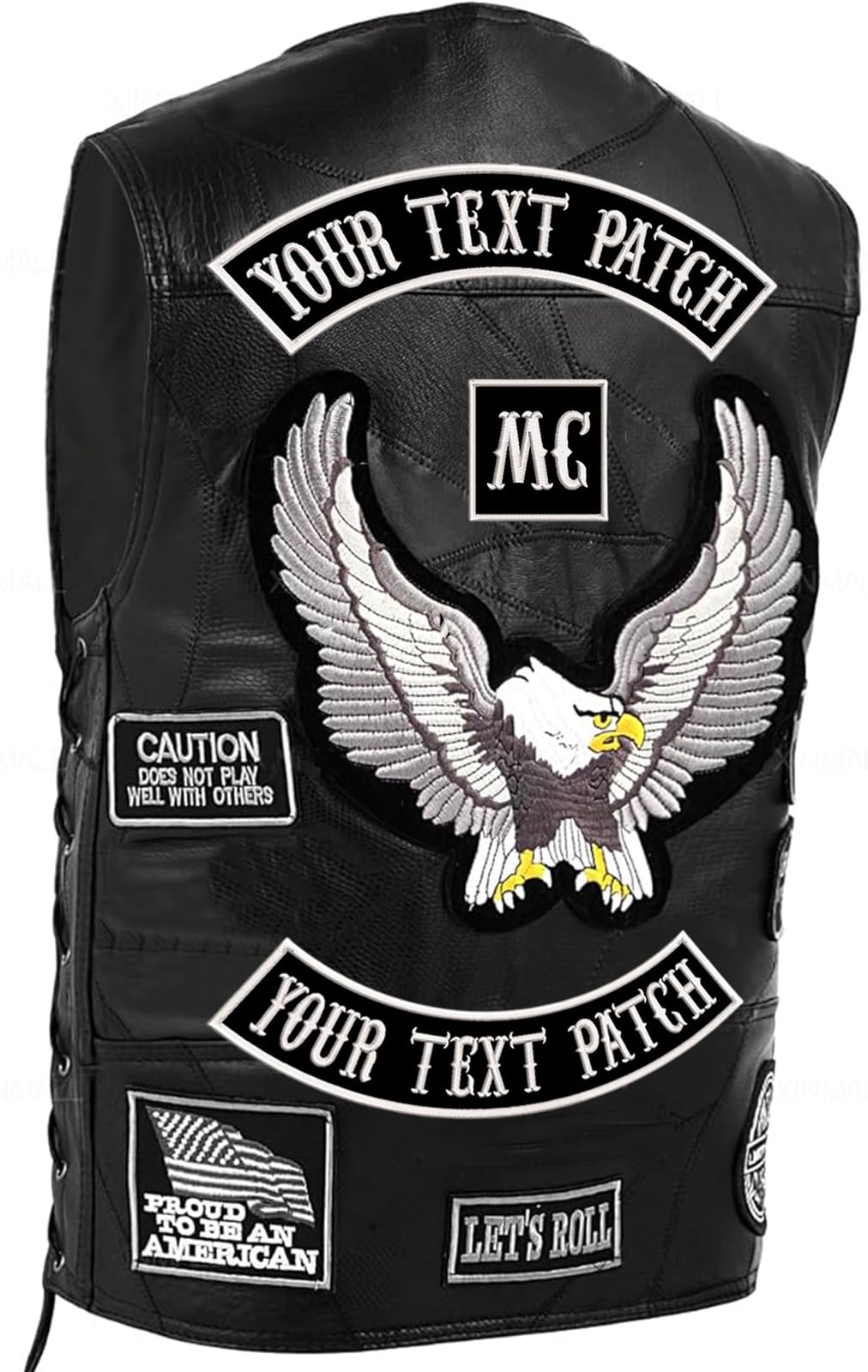 LYVQZPWLRRótulos de bordado, 5 parches personalizados de motociclista rockero, parche bordado con nombre de motociclista rockero, parche personalizado de club de motociclistas, parches de motocicleta