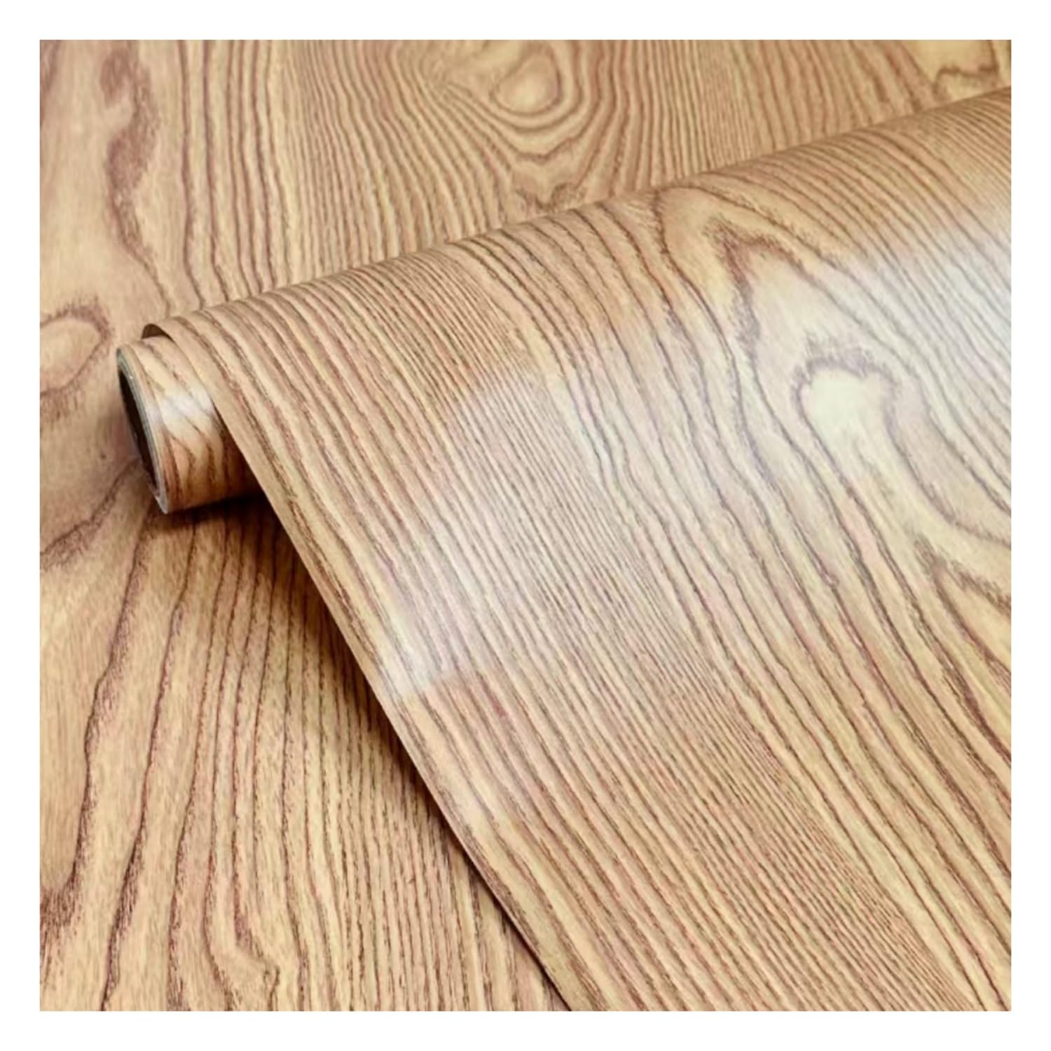 Lxlambentive Wood Self Adhesive Wallpaper Peel & Stick Vinyl Wrap Furniture Stickers Waterproof Wood Grain PVC Wrap 40/60/80/120cm for Cabinets & Furniture(D,0.8 * 3m)
