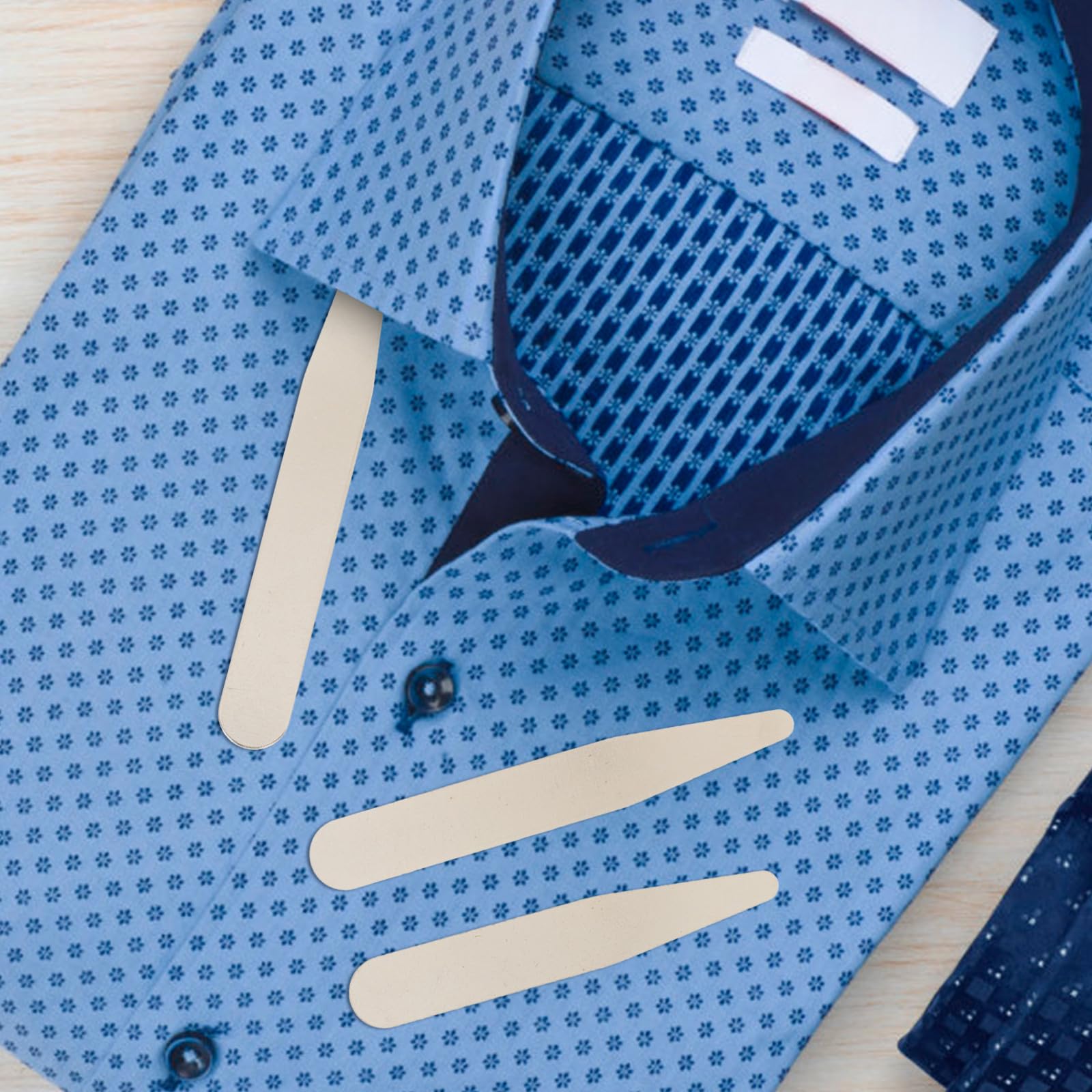 HOMSFOU Baleines de Col Légères et Résistantes en Acier Inoxydable 40 Pièces pour Maintien du Col de Chemise de Costume pour Chemises Habillées Hommes