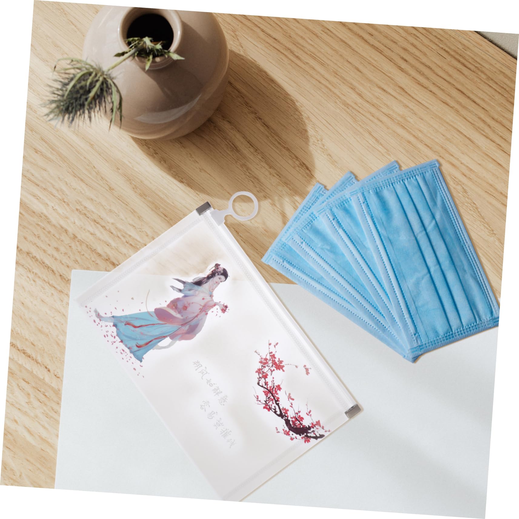 HOMSFOU Lot De 12 Pochettes De Rangement Pour Masques Faciaux Pour Le Voyage Et La Maison