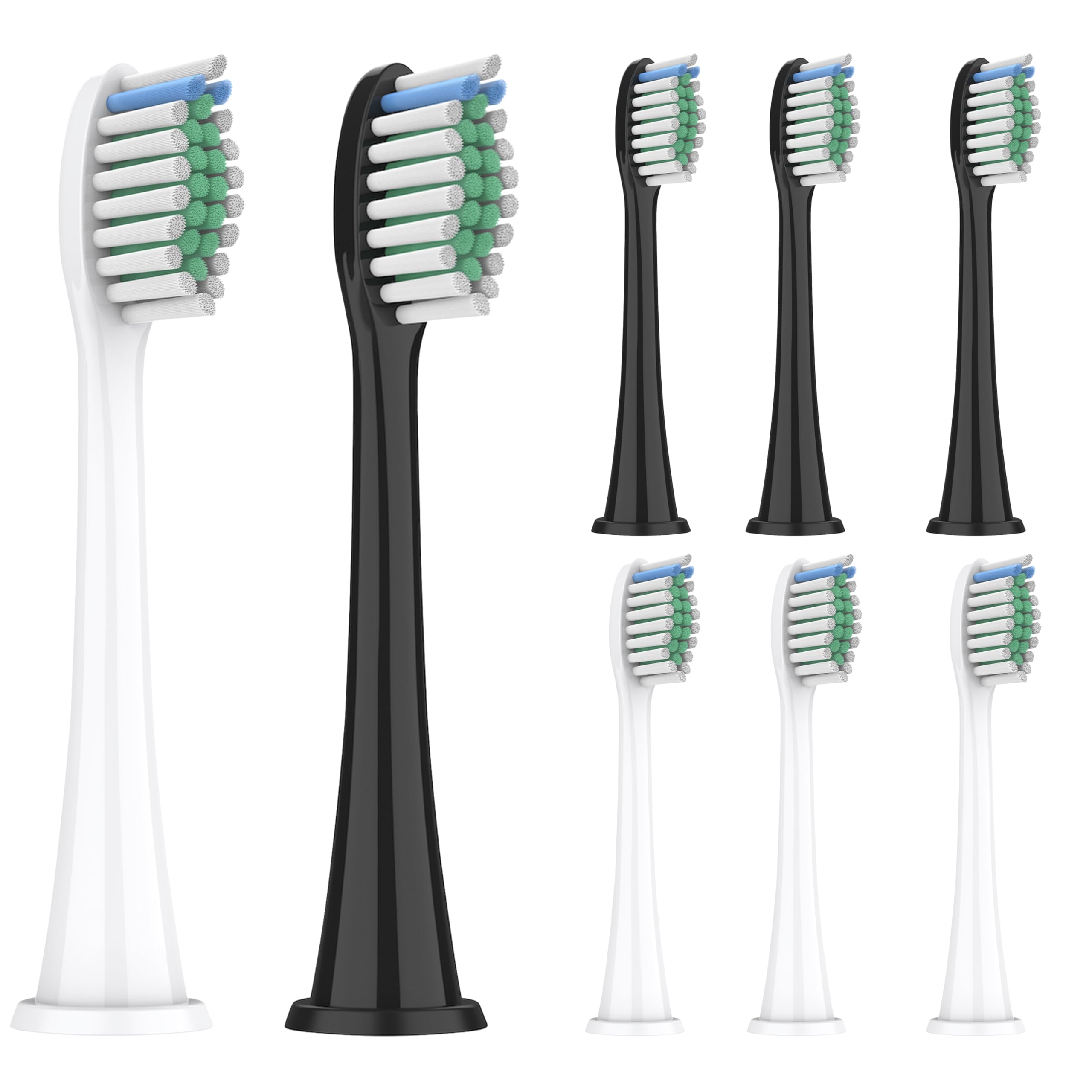 Perfekto24 Replacement Toothbrush Heads Compatible with Phillips Sonicare (Pack of 8) - Toothbrush Attachments for an Outstanding Toothbrush Experience - Replacement Brushes for Philips Sonicare