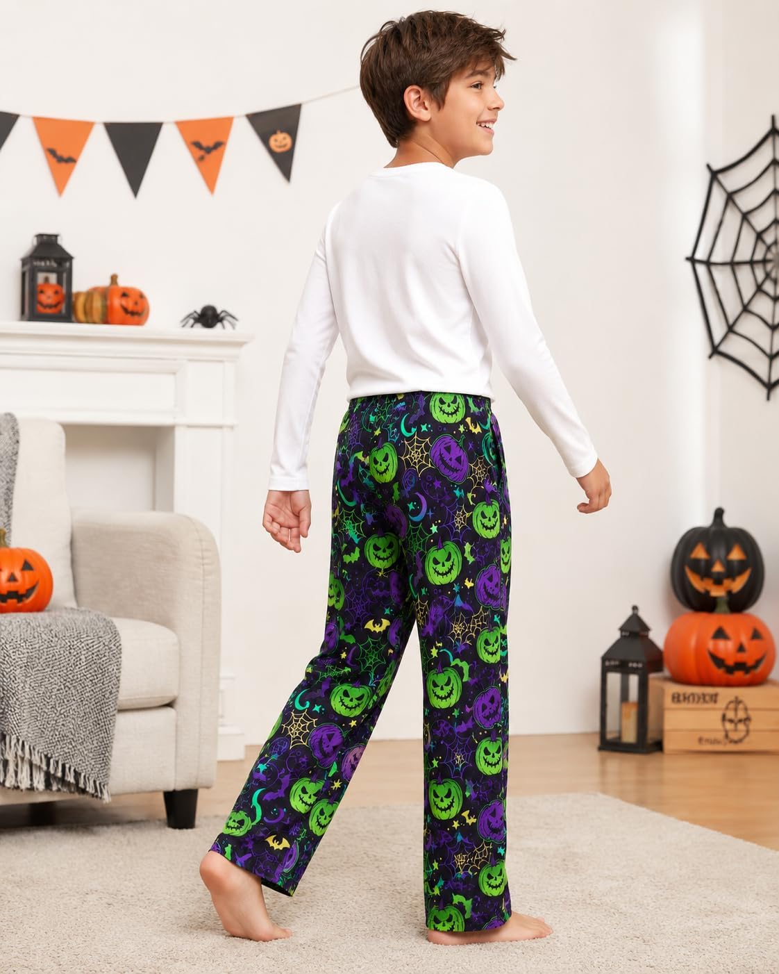 UNIFACO Boys Holiday Pajama Pants with Pockets and Drawstring 6-16 Years