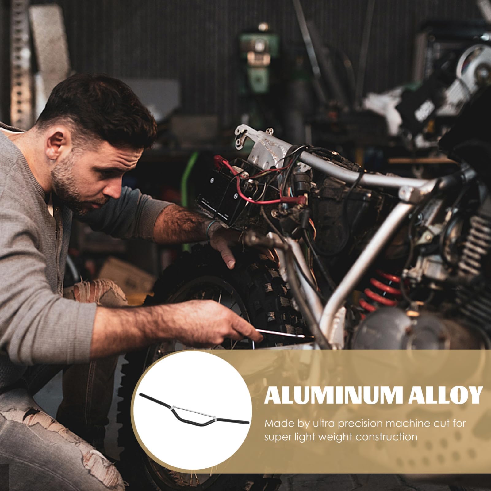 iplusmile Manillar De Arrastre Manillar Universal para Bobber Motocross Dirt Pit Bike ATV Ebike Mini Bicicleta