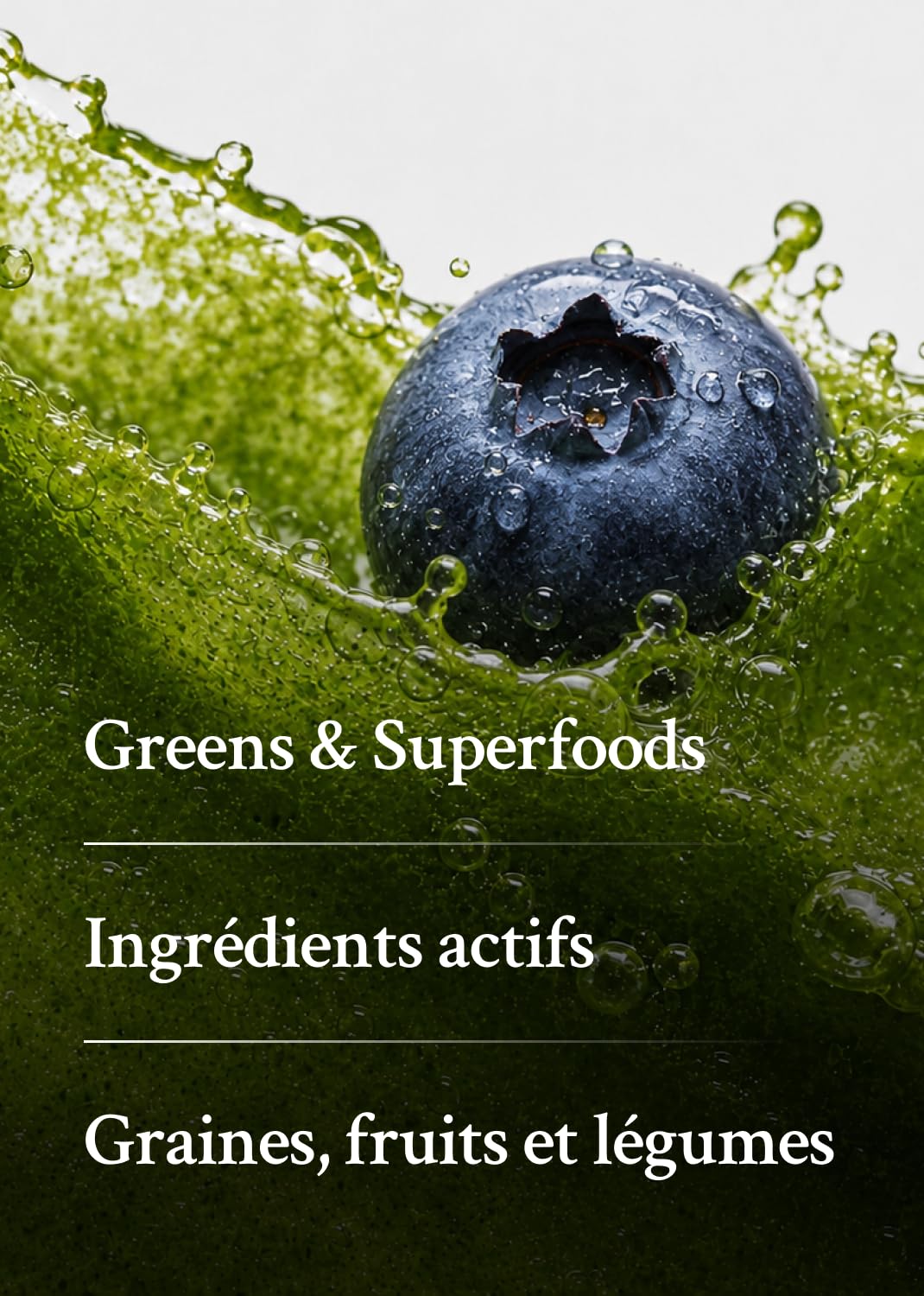 Intenson Green Formula Myrtille, Super Greens en Poudre, Mélange de Superaliments avec Chlorella, Spiruline, Ashwagandha avec OPC et Moringa, Sans Sucre, Naturellement Sucré, 300 g