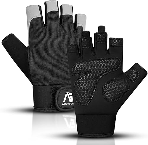 Guantes de gimnasio transpirables para hombres y mujeres, ligeros, antideslizantes, con protección completa de la palma, soporte de muñeca, malla