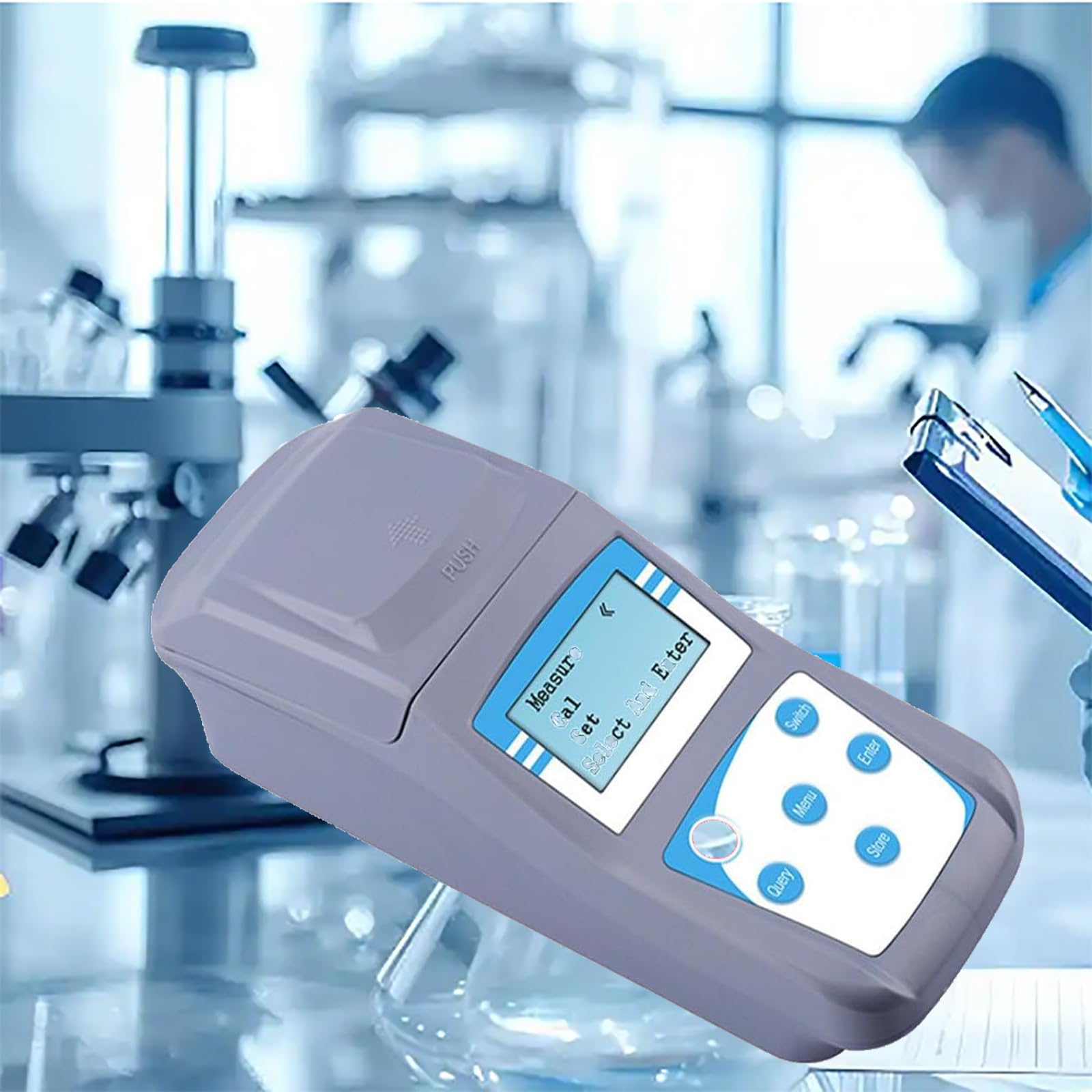 Przenośny zestaw mętności z futerałem, światło rozproszone 90°, zakres pomiarowy 0-200 NTU, zawiera 3 fiolki na próbki do dokładnego testowania wody