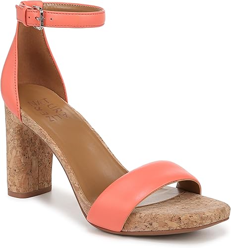 Naturalizer Womens Joy Heeled Sandal Apricot Blush Leather 1