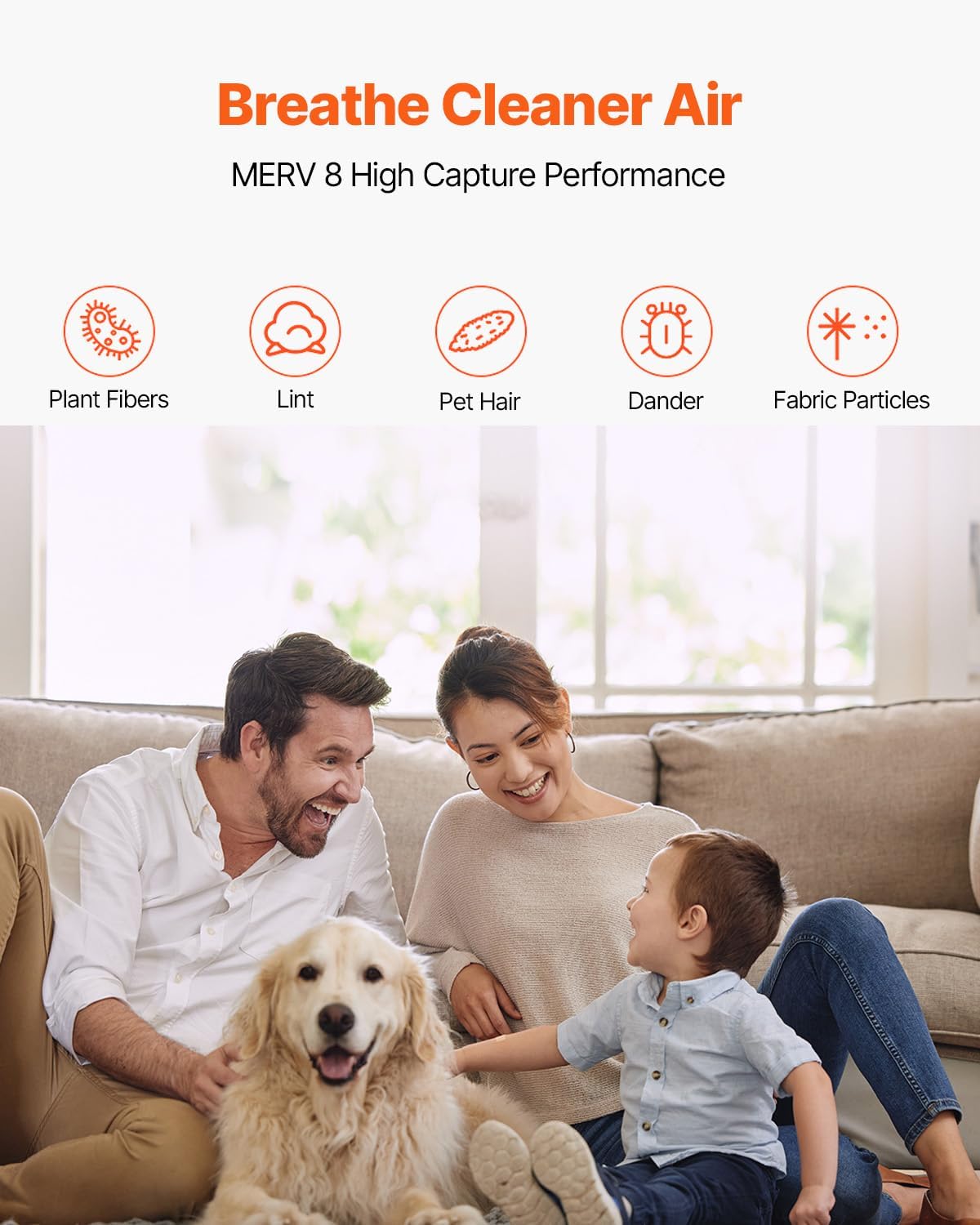 vevor 16x20x1 inch electrostatic air filter, ac/hvac furnace filter washable & reusable aluminum, merv 8 long lifetime, home or office (actual size: 15.5 x 19.75 x 0.82 in) 19.8" x 15.5" x 0.8"