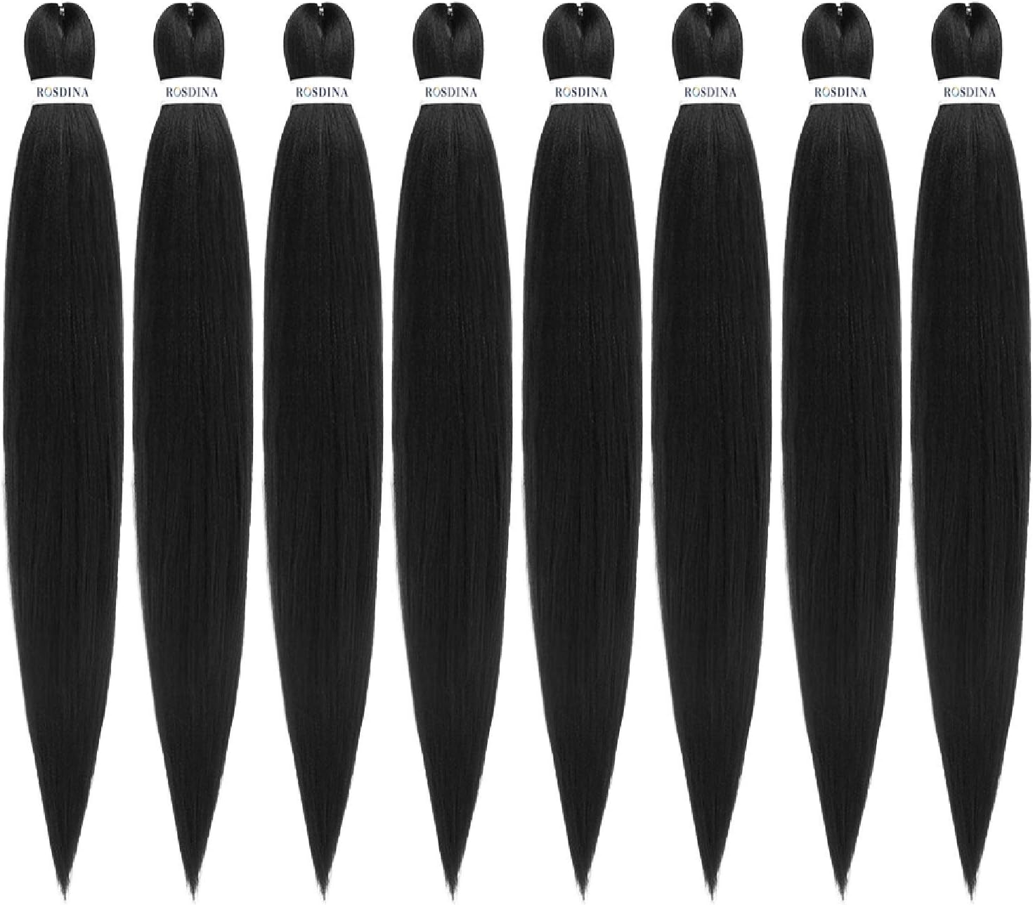 Pre-stretched Braiding Hair - 30 Inch 8 Packs Dark Brown Super Long Braiding Hair For Twist or Box Braids, Yaki Texture Hot Water Setting Synthetic Braiding Hair Extensions (30 Inch, #2-8P)