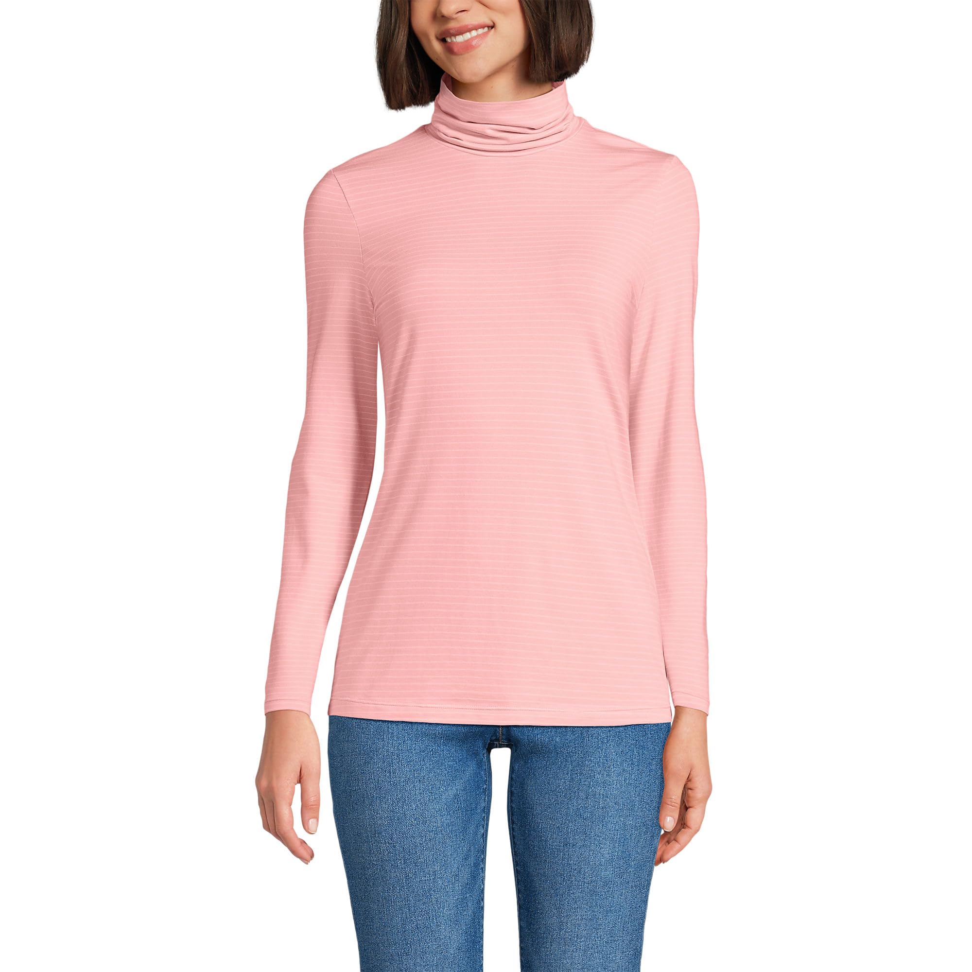 Lands' End Women's Jersey Knit Turtleneck
