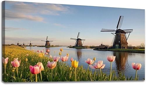 Miniatura 27 de 20"x 40" Canvas Wall Art Rustic Farmhouse Vintage Barn Country Field Landscape Acrylic Paint Framed Pictures Painting Prints Large Wall Art for