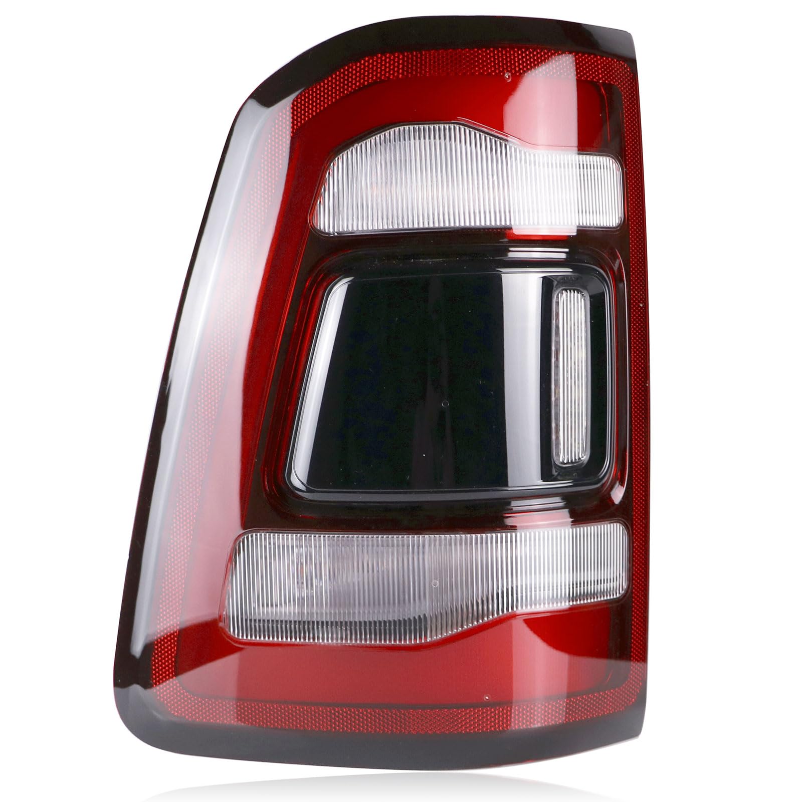 Tail Lights Assembly Compatible with Dodge Ram 1500 2019 2020 2021 2022 Left Driver Side Taillights Rear Brake Light Black smoke LED Without Blind Spot Detection Tail Lamps Replace 55112993AB