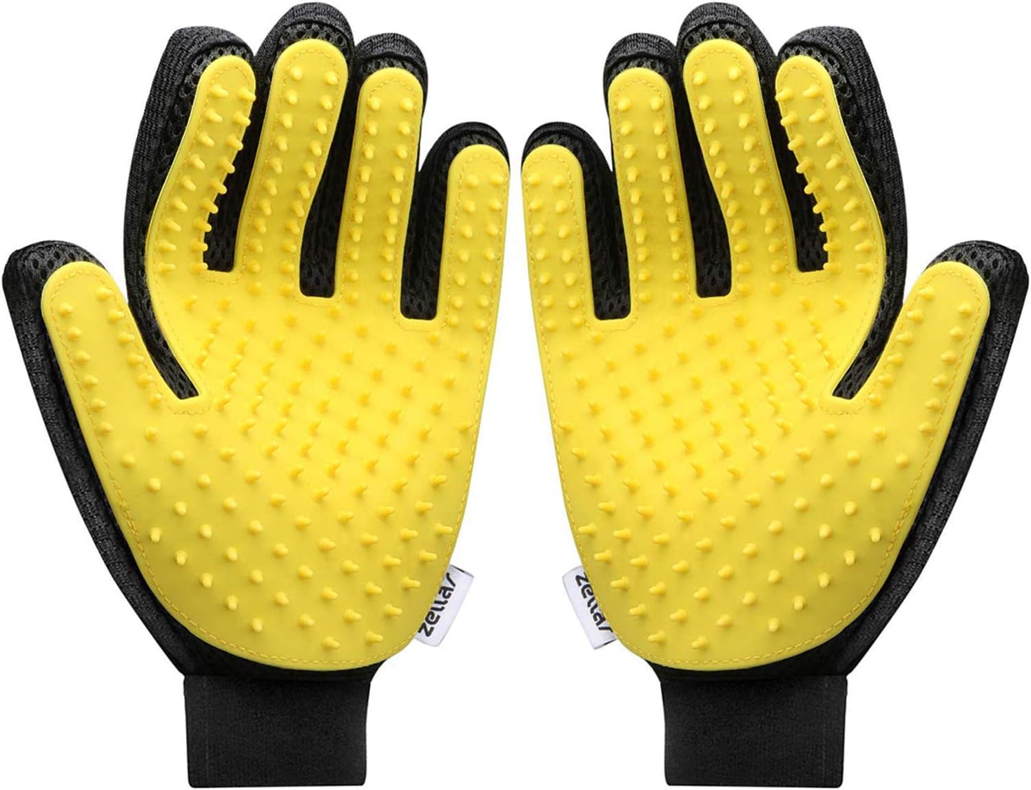 [Upgrade Version] Zellar Pet Grooming Glove Brush, Hair Remover Mitt