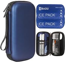 Insulin Cooler Bag for Travel TSA Approved Small Cooler Bag for Medication Diabetic Travel Bag with 2 Reusable Ice Packs for Everyday Trips