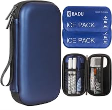 TSA Approved Insulin Travel Case Small Travel Medicine Cooler Bag for Diabetics with 2 Reusable Ice Packs