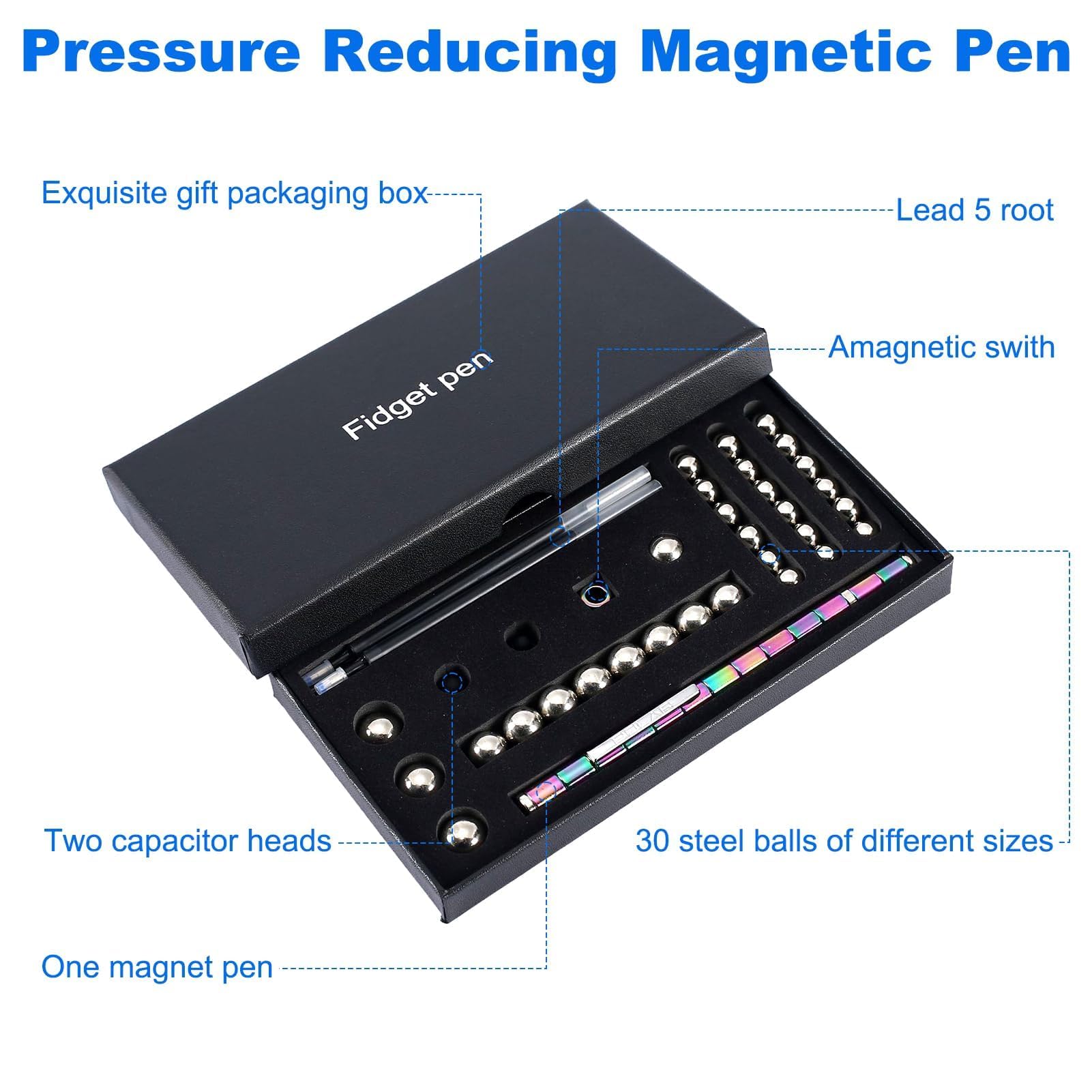 Penna Magnetica Fidget Pen, Magnetic Pen Strato Penna, Penna Antistress