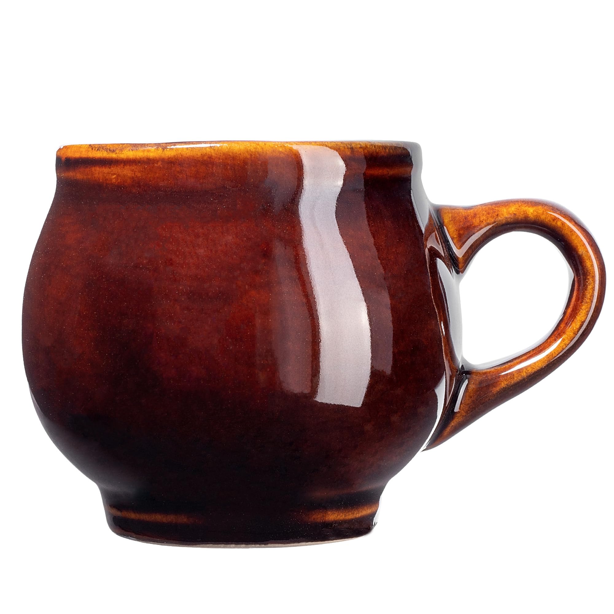 KADAX Juego de 4 vasos de barro, 300 ml, tazas de cerámica con asa para vino caliente, hidromiel y té, taza de cerámica hecha a mano, taza de Navidad, taza de vino caliente de arcilla