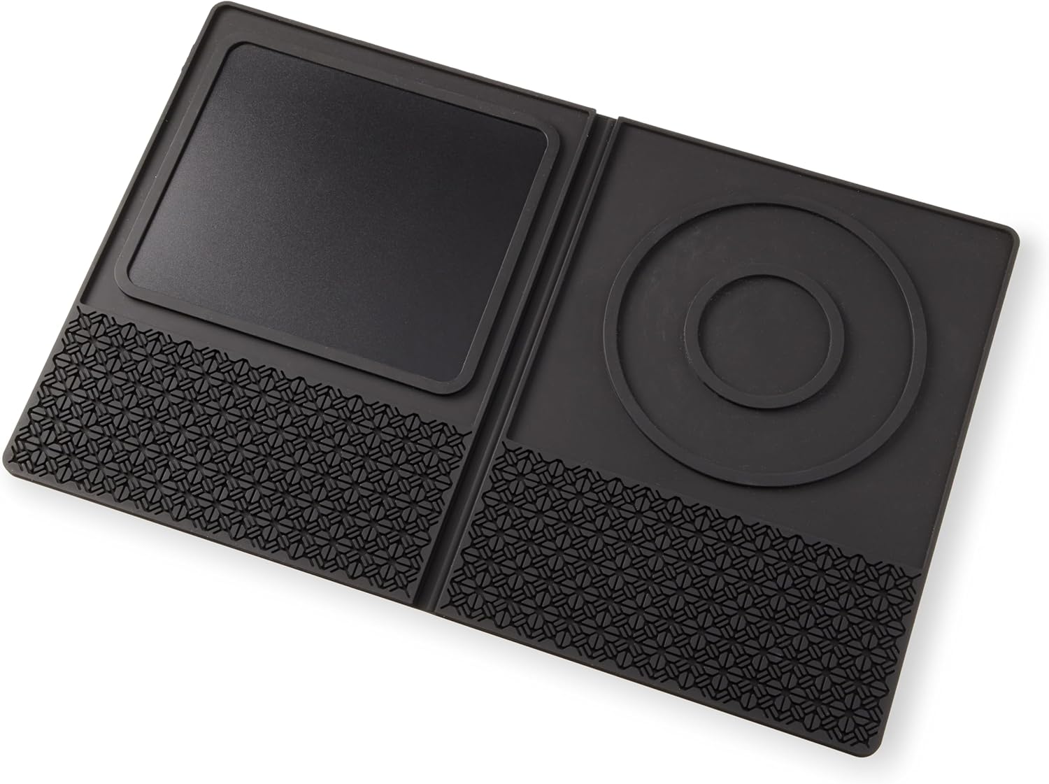 True Bar Mat, Multipurpose, Silicone Cocktail Prep Station, Rimmer, Cutting Board, Drying Mat, Set of 1, Black