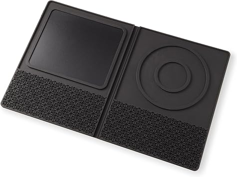 True Bar Mat, Multipurpose, Silicone Cocktail Prep Station, Rimmer, Cutting Board, Drying Mat, Set of 1, Black