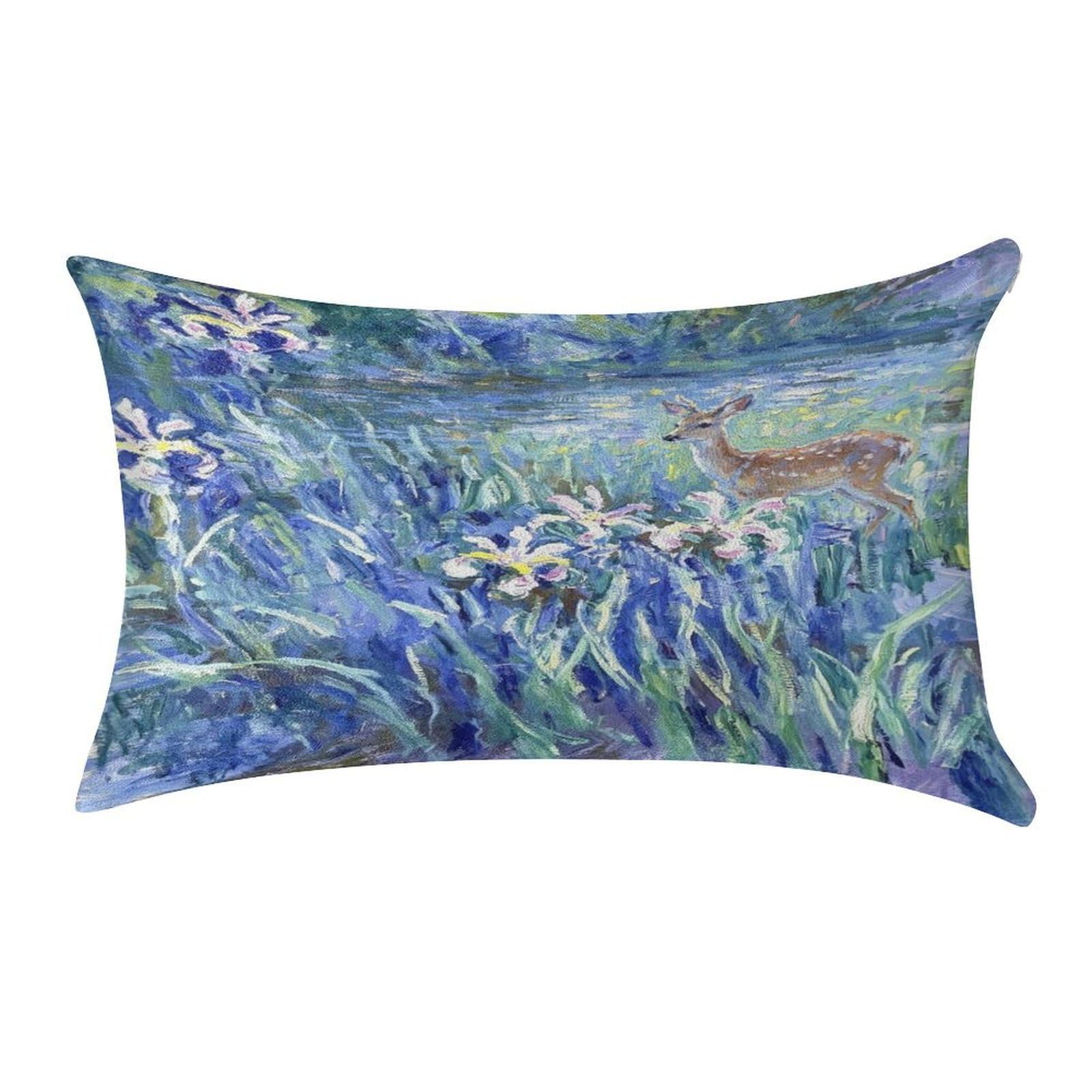 Fekiloot Style Deer Among The Flowers Pillow Covers Home Decor Pillow Cases