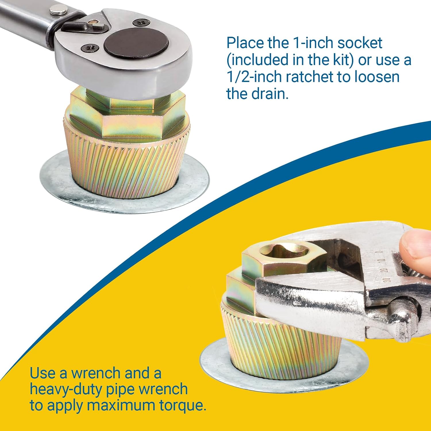 1.5" Tub Drain Extractor with 1inch Socket, Remove The Old, Broken, Stubborn, Rusted Drain Tub Bathtub Stopper, Strong Grab Plumbing Tools with Solid Storage Case