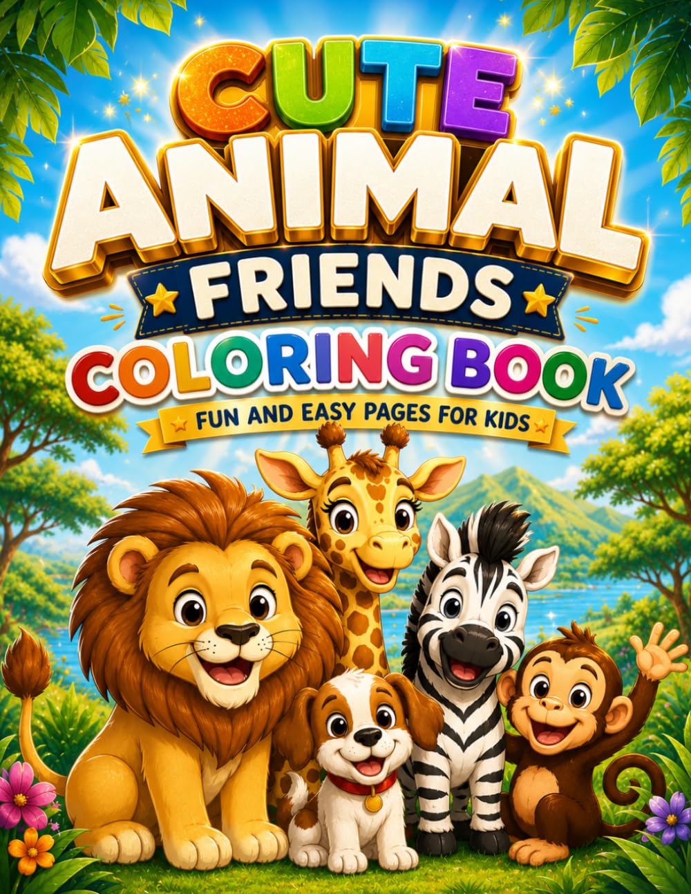 Cute Animal Friends Coloring Book