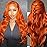 Ginger Lace Front Wigs Human Hair Pre Plucked 13x4 Colored Ginger Human Hair Lace Front Wigs 200 Density Orange 88J Color 22 Inch