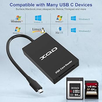 Amazon.com: XQD Card Reader USB C XQD/SD Reader Dual Slot
