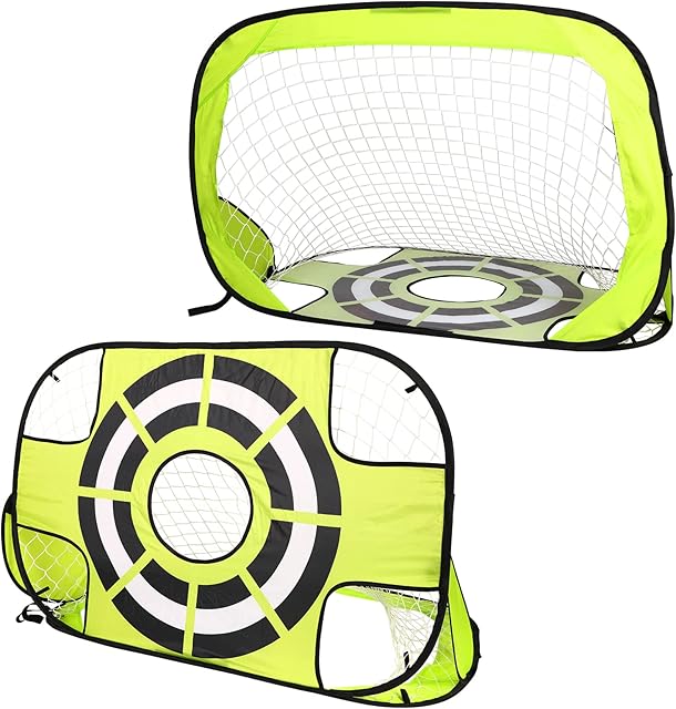 Aytop Soccer Goals Portable for Kids, Pop Up Soccer Goal Foldable Goal Post Net for Indoor & Outdoor Play, Football Nets Quick Up Goal for Chirdren Teens Garden Sport Soccer Training Green