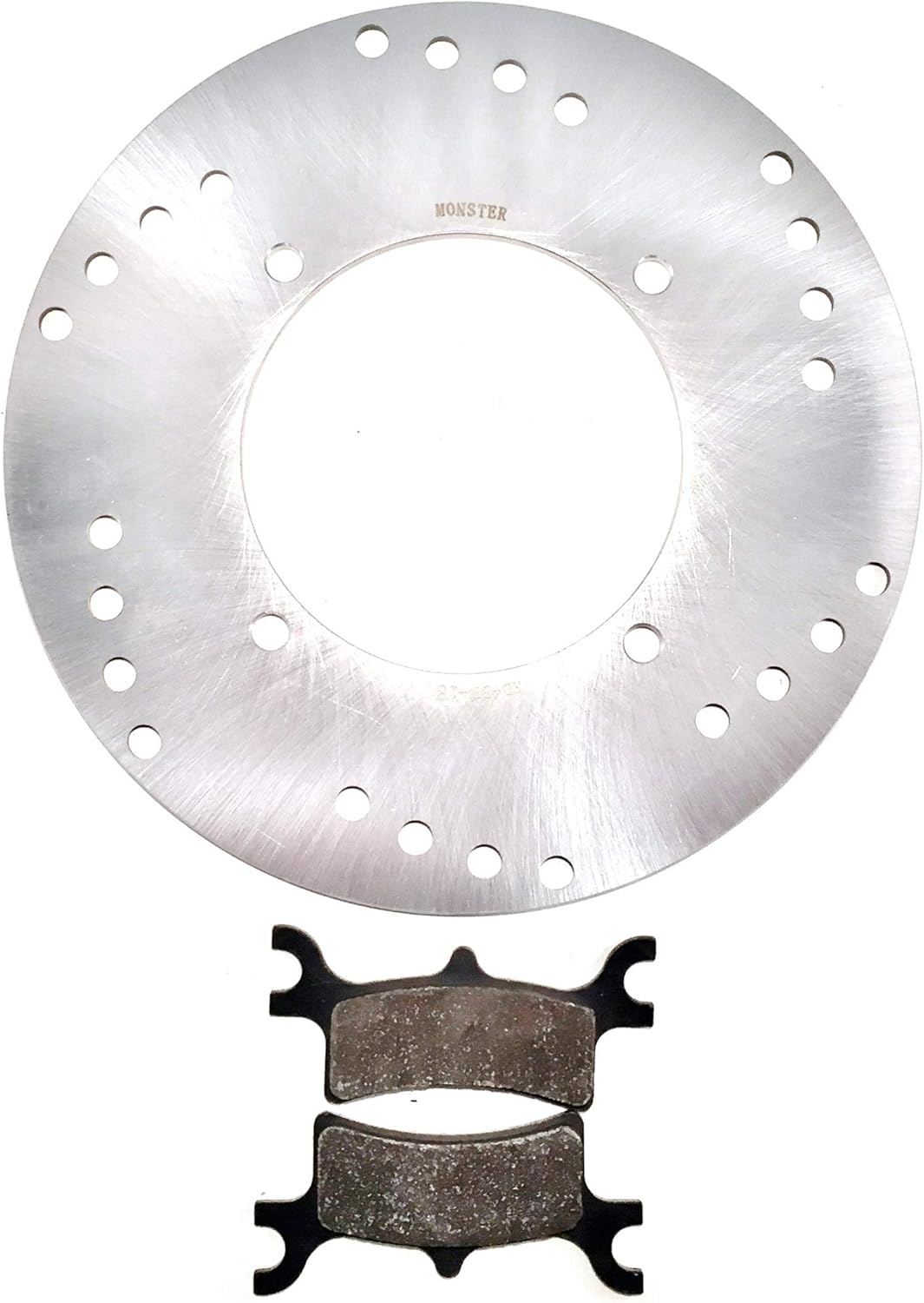 Performance Rear Brake Rotor & Pads for Polaris 5244635, Left & Right, Optimal Braking, Quality Tested, Quiet Operation, Precision Balanced, Corrosion Resistant, ATVPC